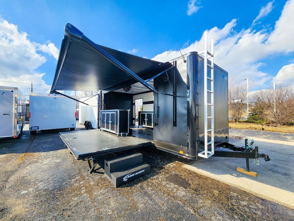 8.5'x20' Matte Black Stage Trailer