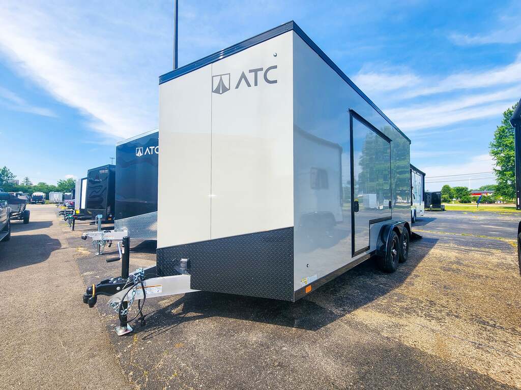 7.5'x16' ATC Sto 450 Cargo Trailer - dove grey