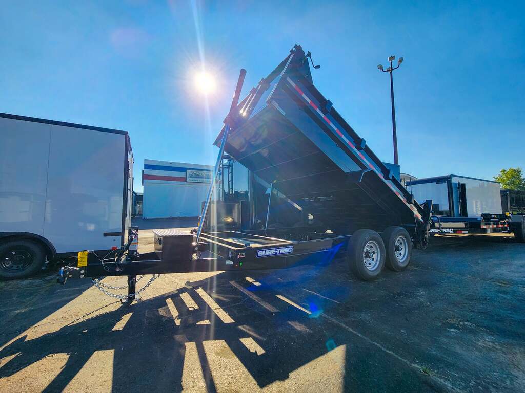 7'x14' Sure-Trac Telescopic Dump Trailer