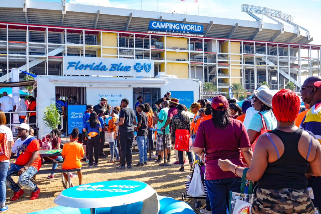 Florida Blue mobile healthcare trailer
