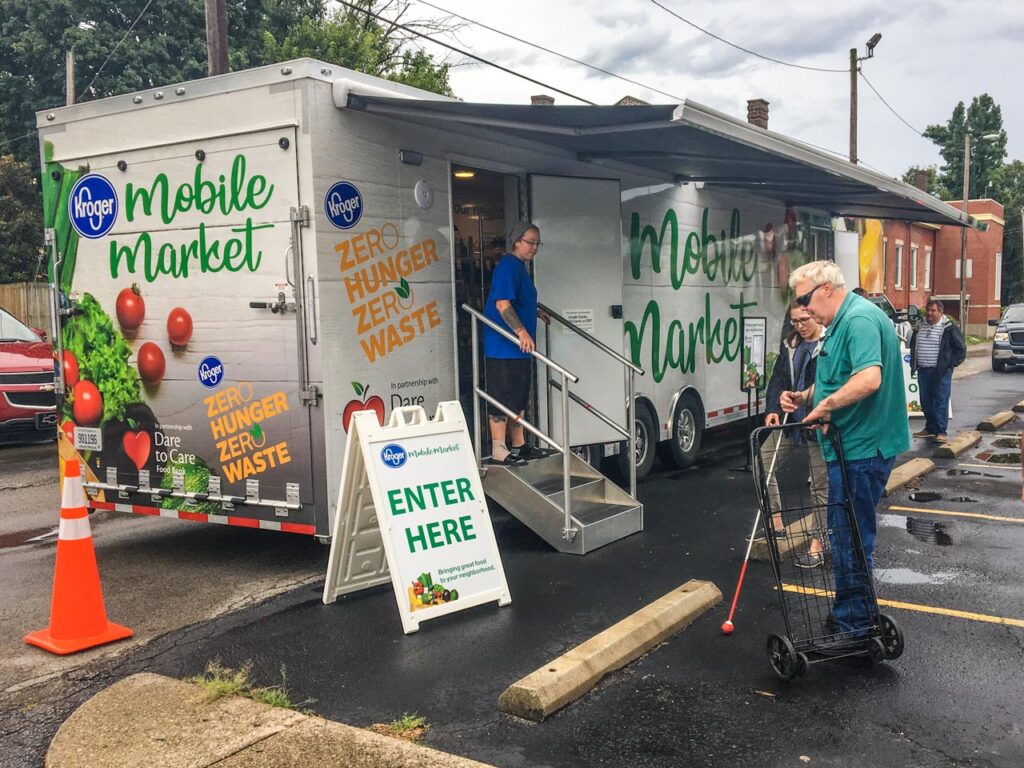 Kroger Dare to Care mobile market trailer