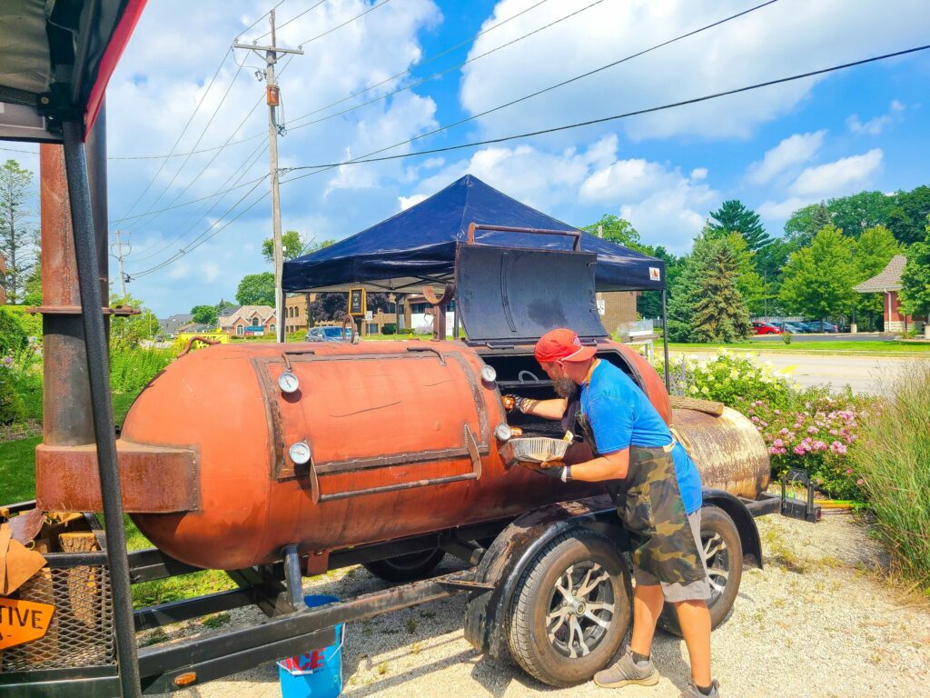 500-gallon Primitive Pits smoker trailer