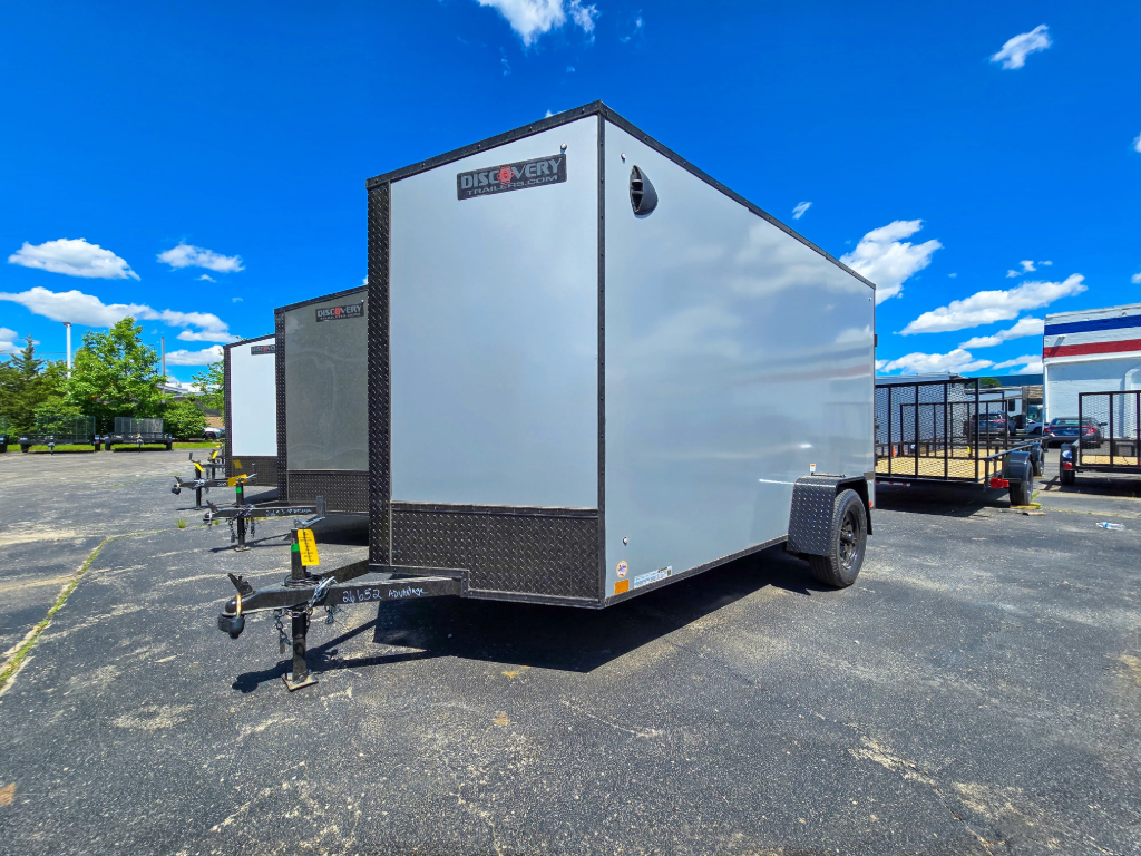6'x12' Discovery Cargo Trailer silver