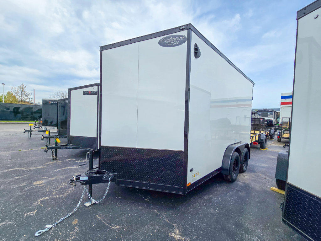 7'x12' White Cargo Trailer from Continental Cargo