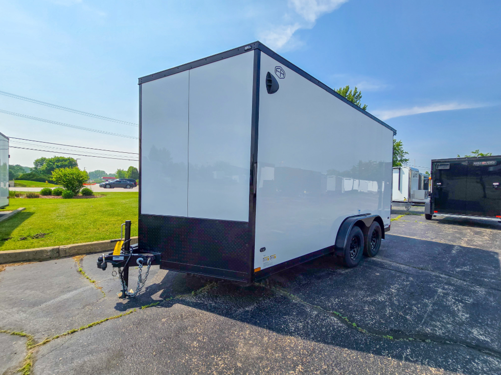 7'x14' Continental Cargo trailer white