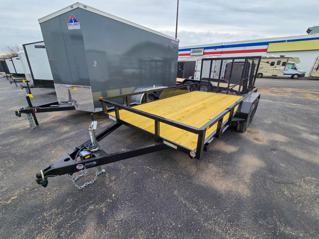 7'x14' Sure-Trac Tube Top Utility Trailer - 8091 - driver side front