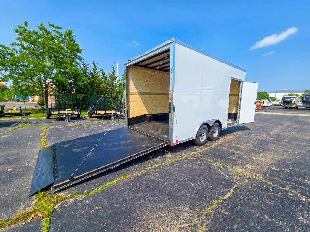 8.5'x16' Cross Cargo Trailer with Spray-On Floor Liner