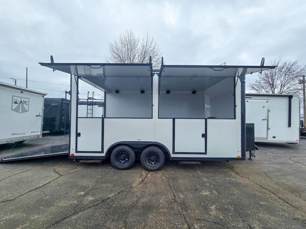 8.5'x16' Discovery Dutch Door Vending Trailer white