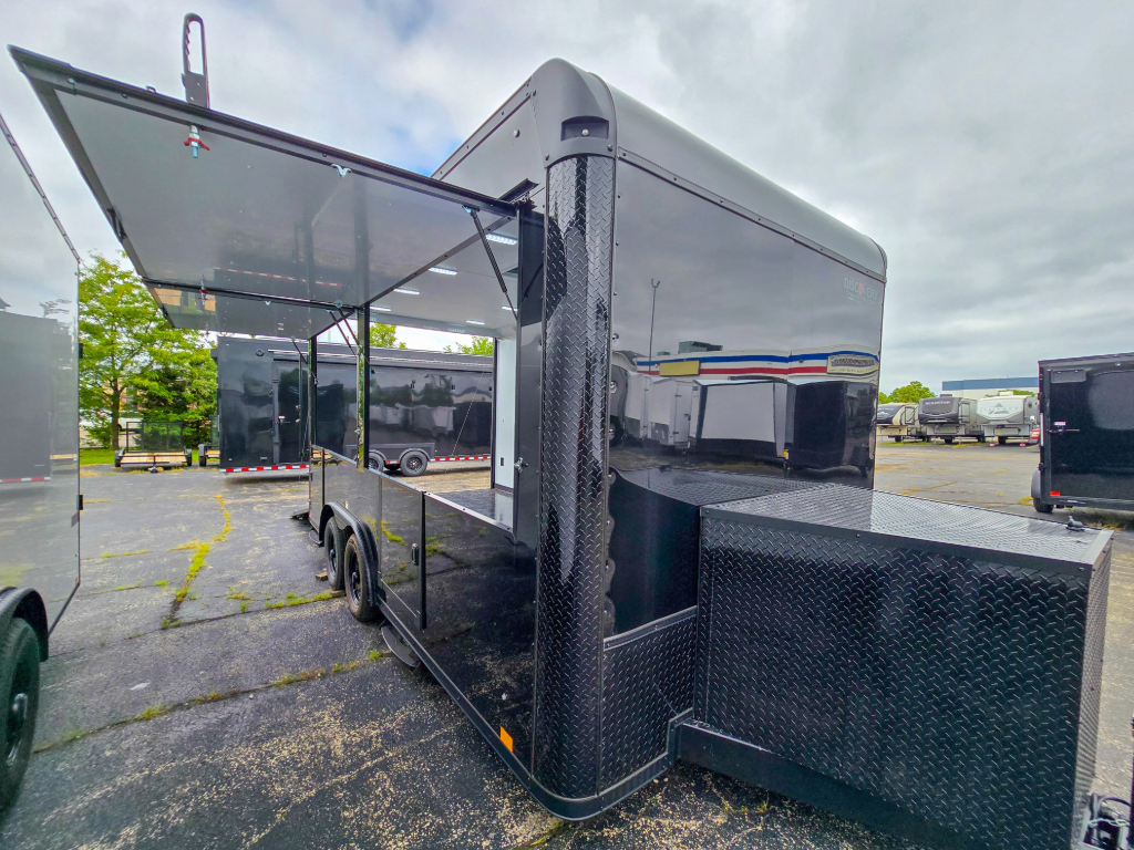 8.5'x16' Discovery Dutch Door Vending Trailer black