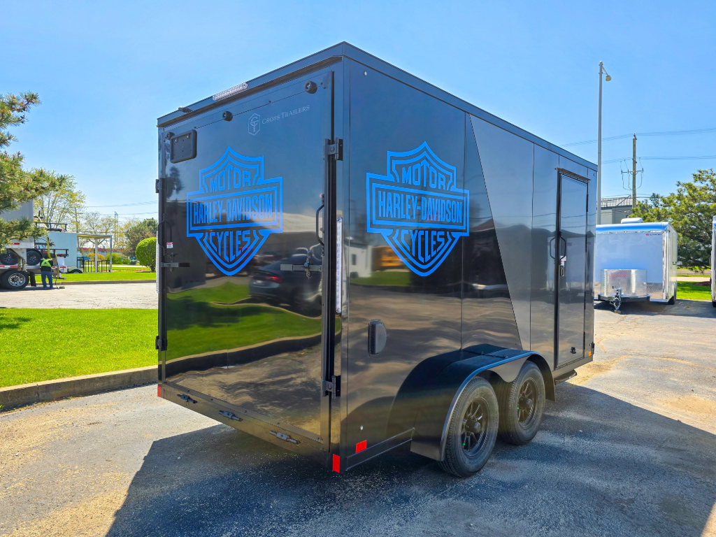 Two-Tone Motorcycle Trailer form Cross Trailers